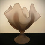 MCM Viking Smokey Brown Handkerchief Vase