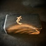 Signed Meiji-Era Japanese Kobako with Leaping Carp