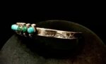 Vintage Navajo Sterling Silver & Turquoise Row Cuff - Image 2
