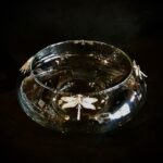 Arthur Court Dragonfly Glass Bowl, 10 Inch