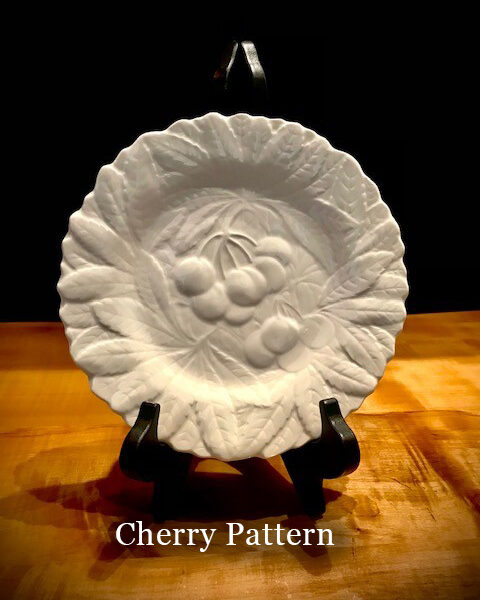 Antique Sarreguemines France Fruit Relief Plates Set of 6