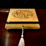 Swiss Reuge Musical Jewelry Box with Floral Marquetry