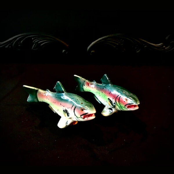 Vintage Japanese Rainbow Trout Salt and Pepper Shakers