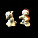 Vintage Van Tellingen Child & Lamb Salt and Pepper Shakers